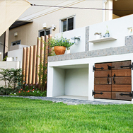 ラスティックモダンのお庭