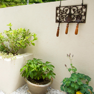 ラスティックモダンのお庭