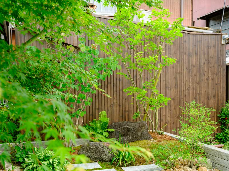 既存モミジを生かした、豊かな庭時間