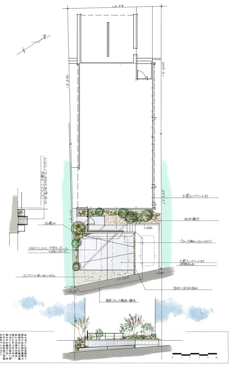 素材と植栽が奏でるモダンリゾートガーデン
