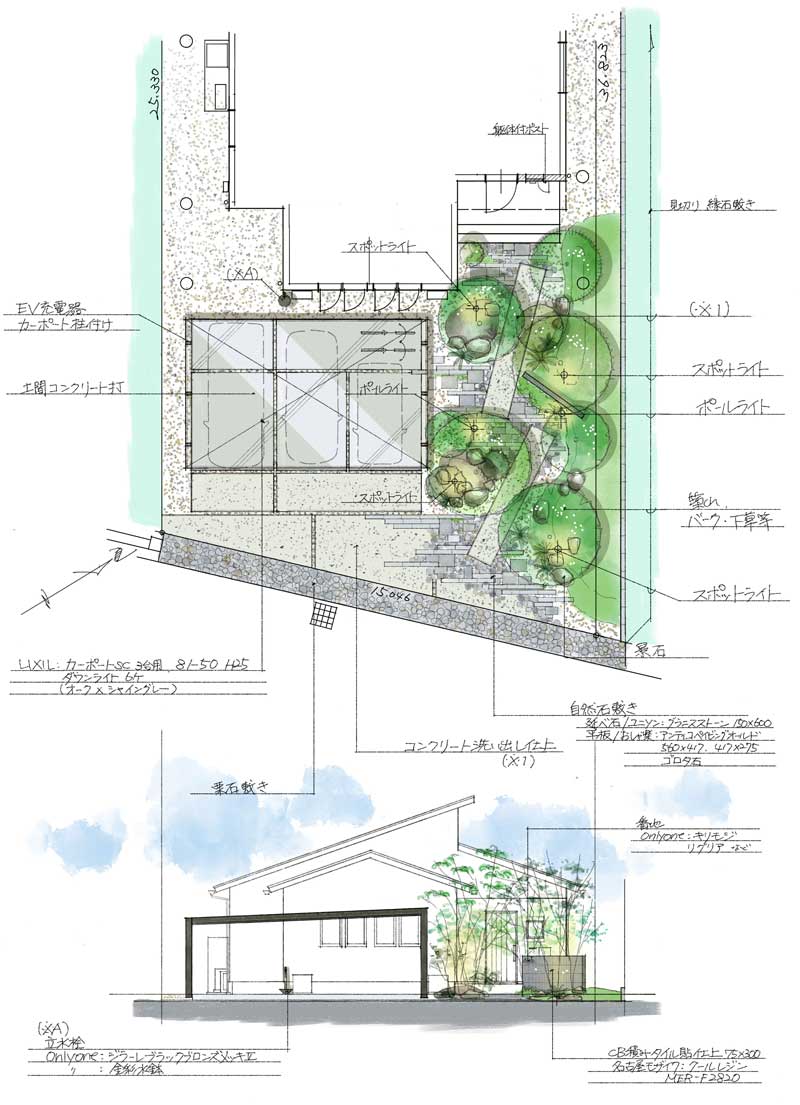 歩みとともに変化する庭景