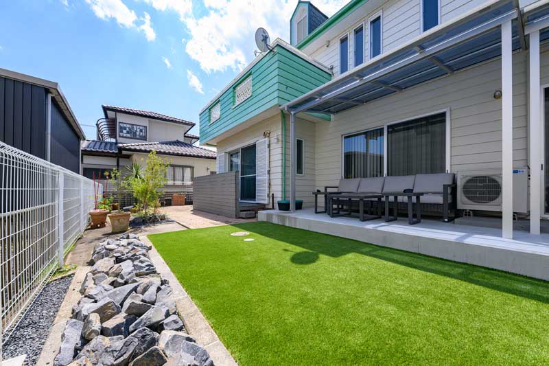 効率的なプランニングで実現した 遊びと寛ぎの多目的ガーデン